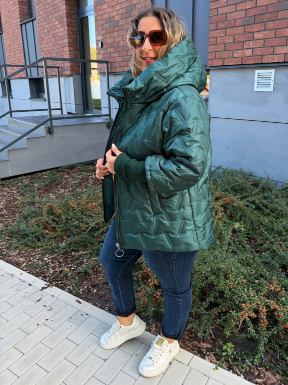 Přechodová bunda Trendy do 3XL - smaragdová