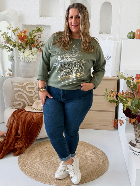 Mikina CikCak do 3XL - khaki