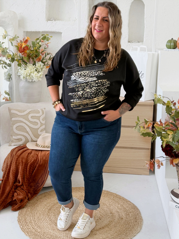 Mikina CikCak do 3XL - černá