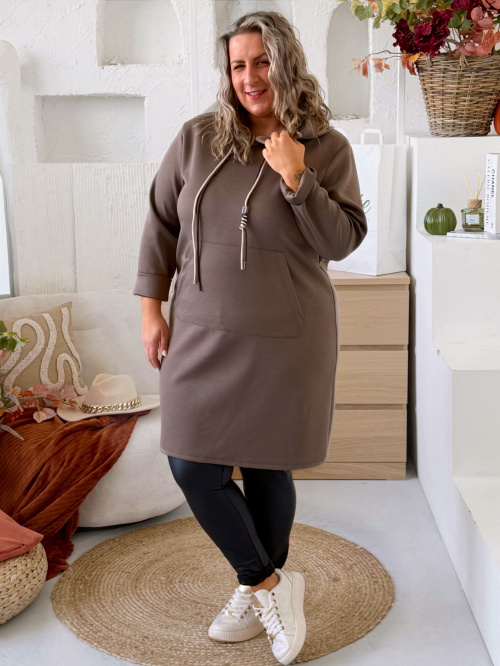 Máselkové tunikové šaty Doris do 3XL - fango