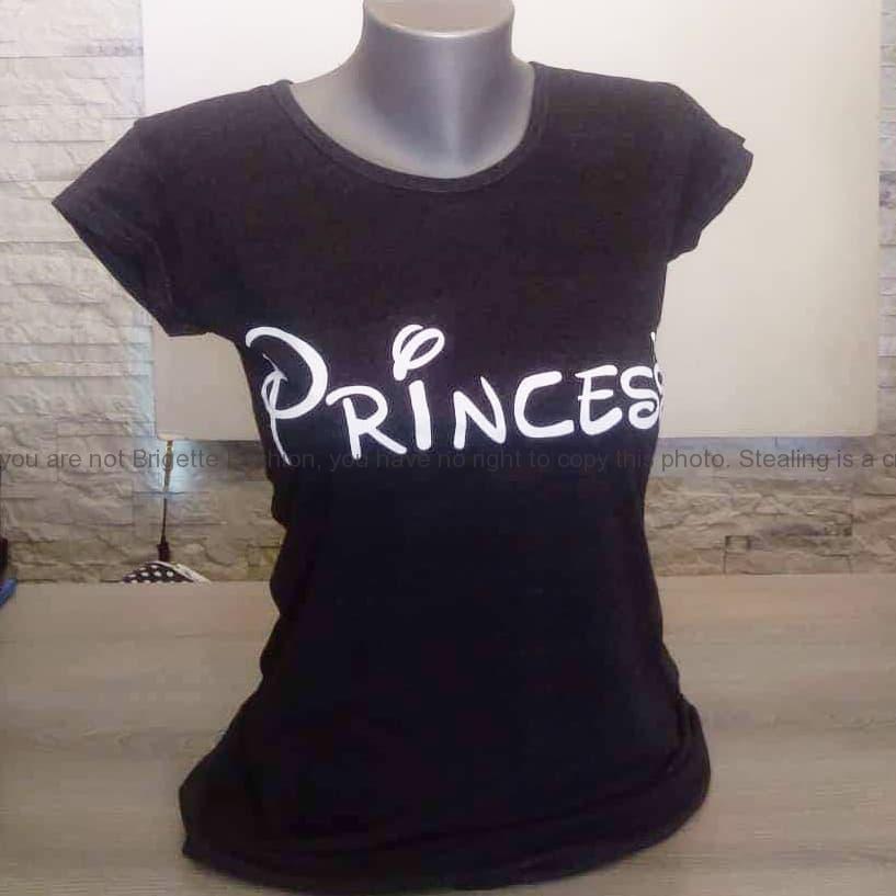 Tričko Princess - v  tmavě šedém provedení