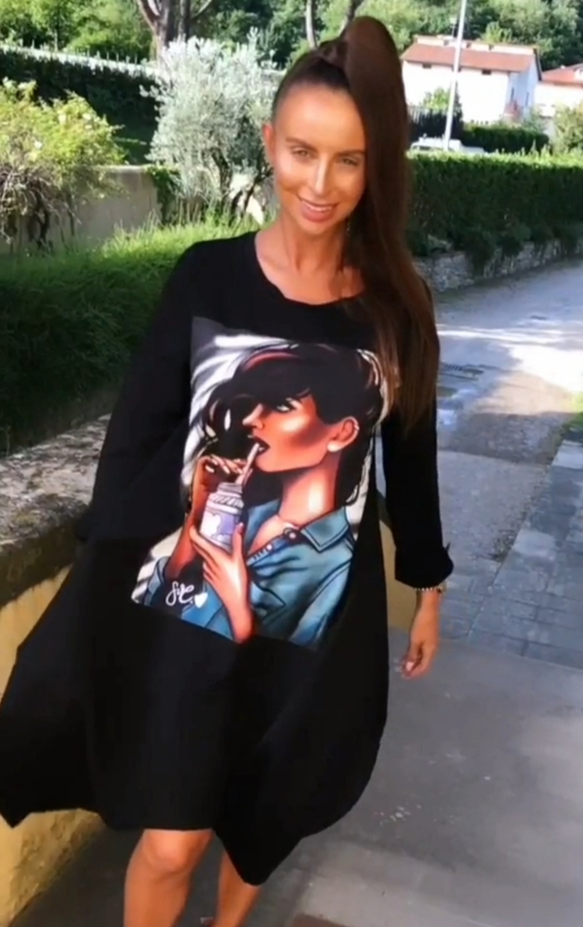 Oversize tunika Drink Girl 