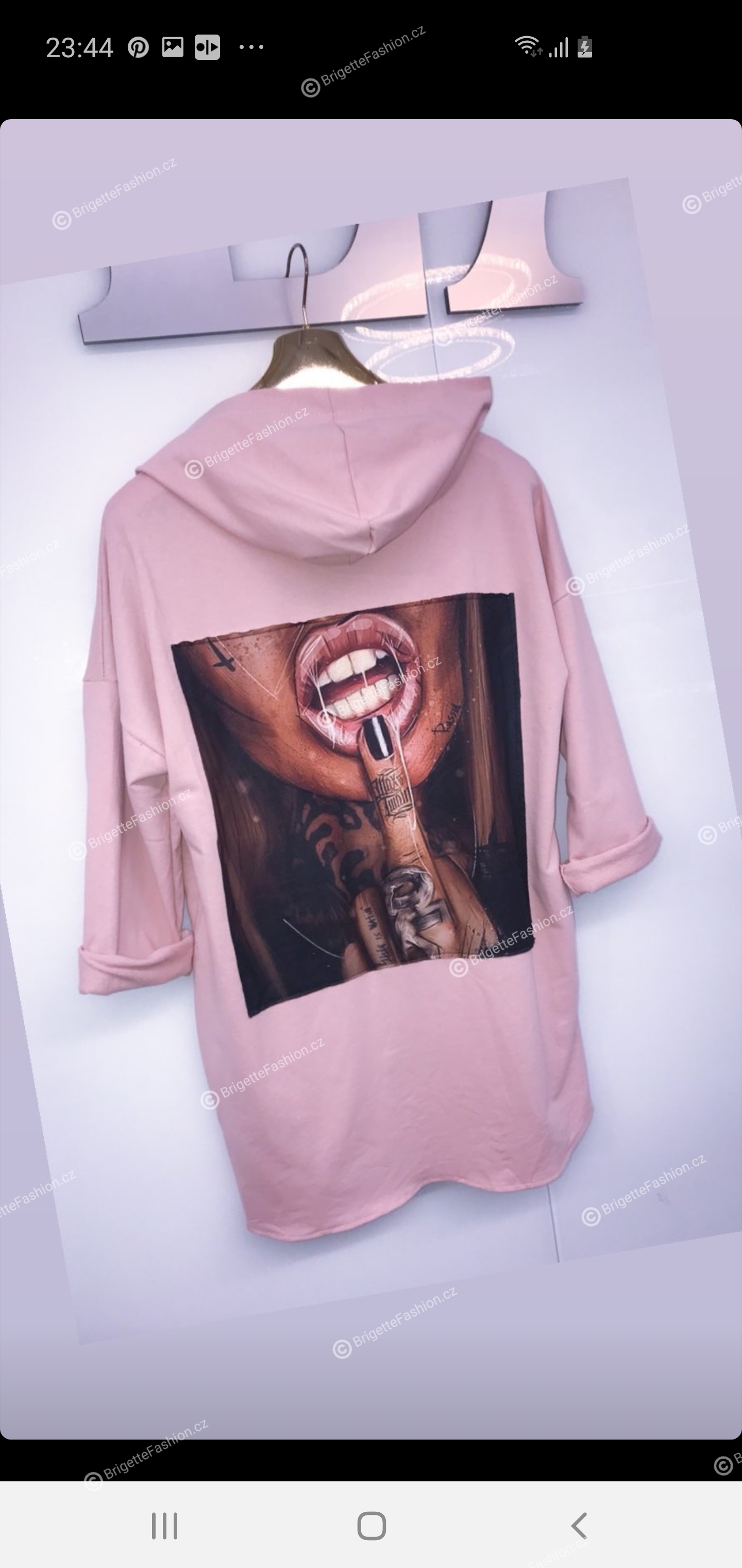 Cardigan bavlněný Lips  růžový