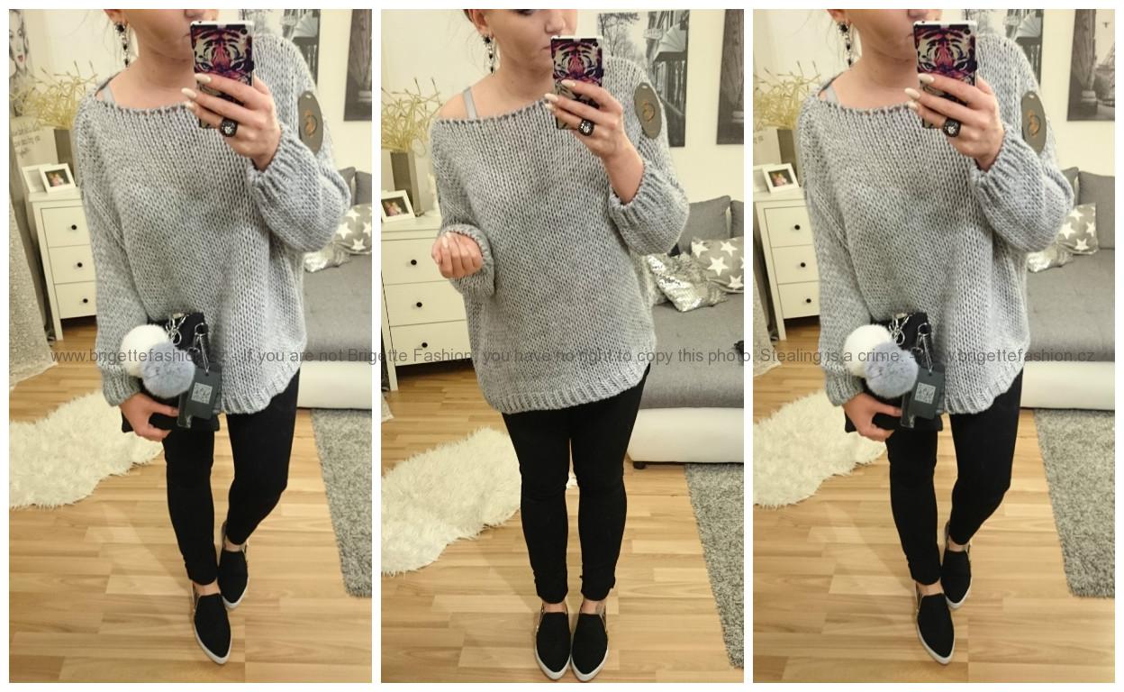 Oversize svetr - hřejivá pletenina