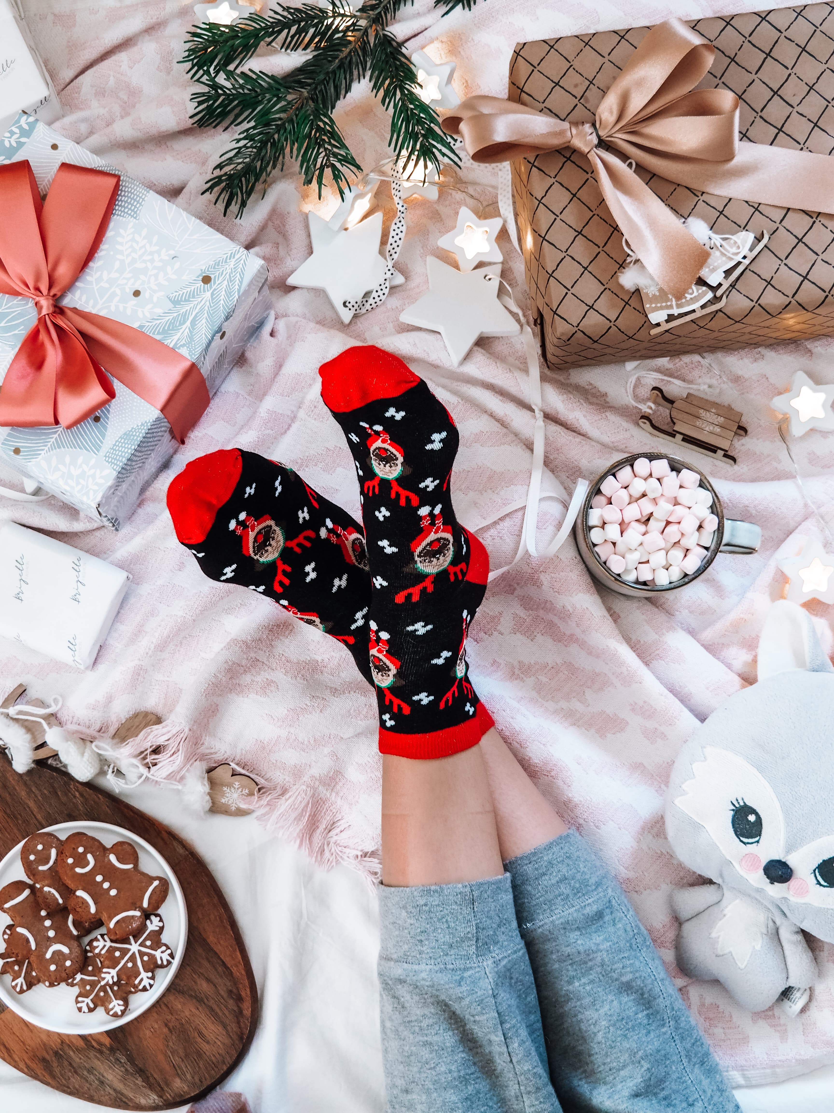 Vánoční ponožky Christmas Dogs black