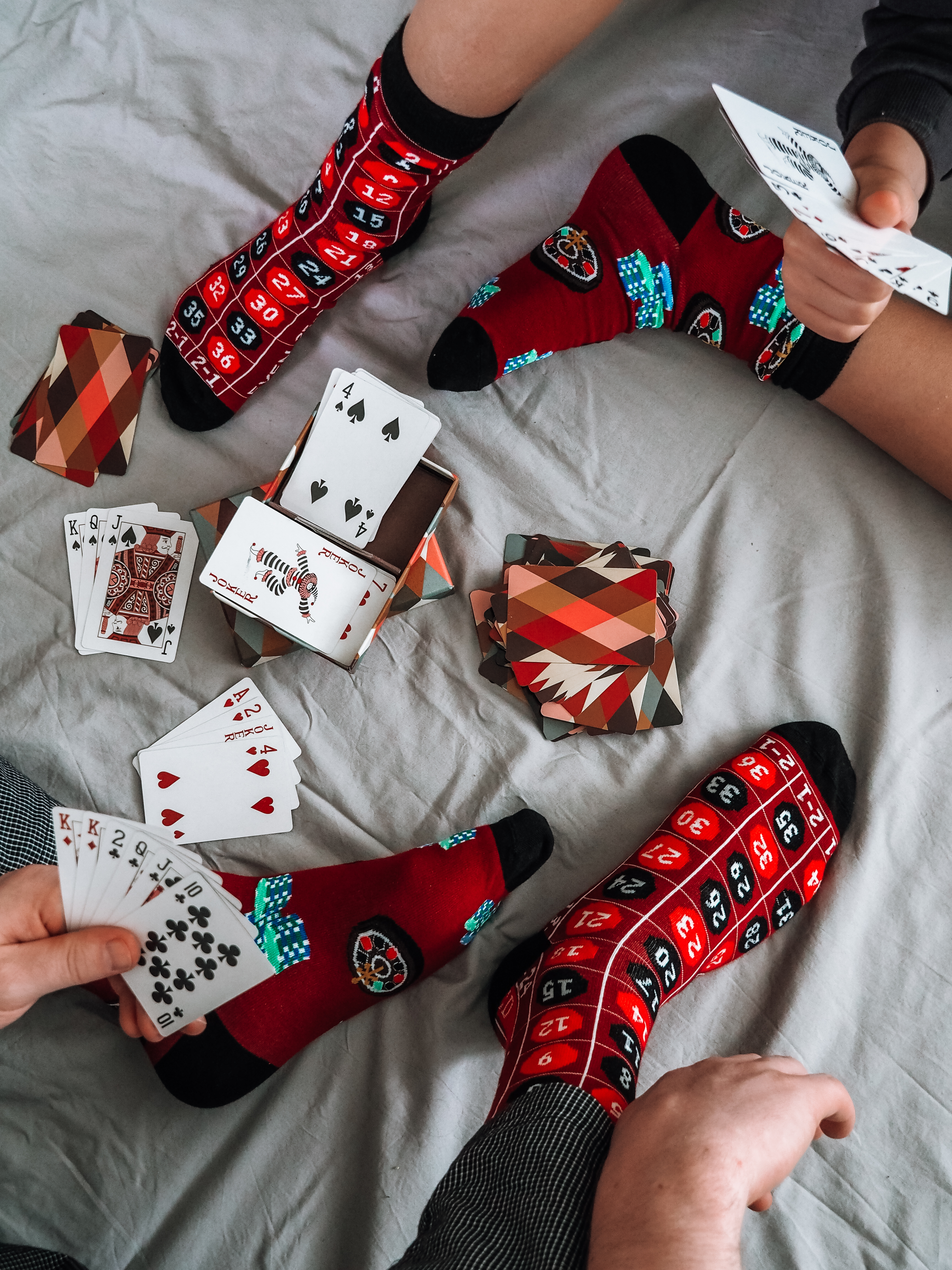 Vánoční ponožky Couple Roulette červené