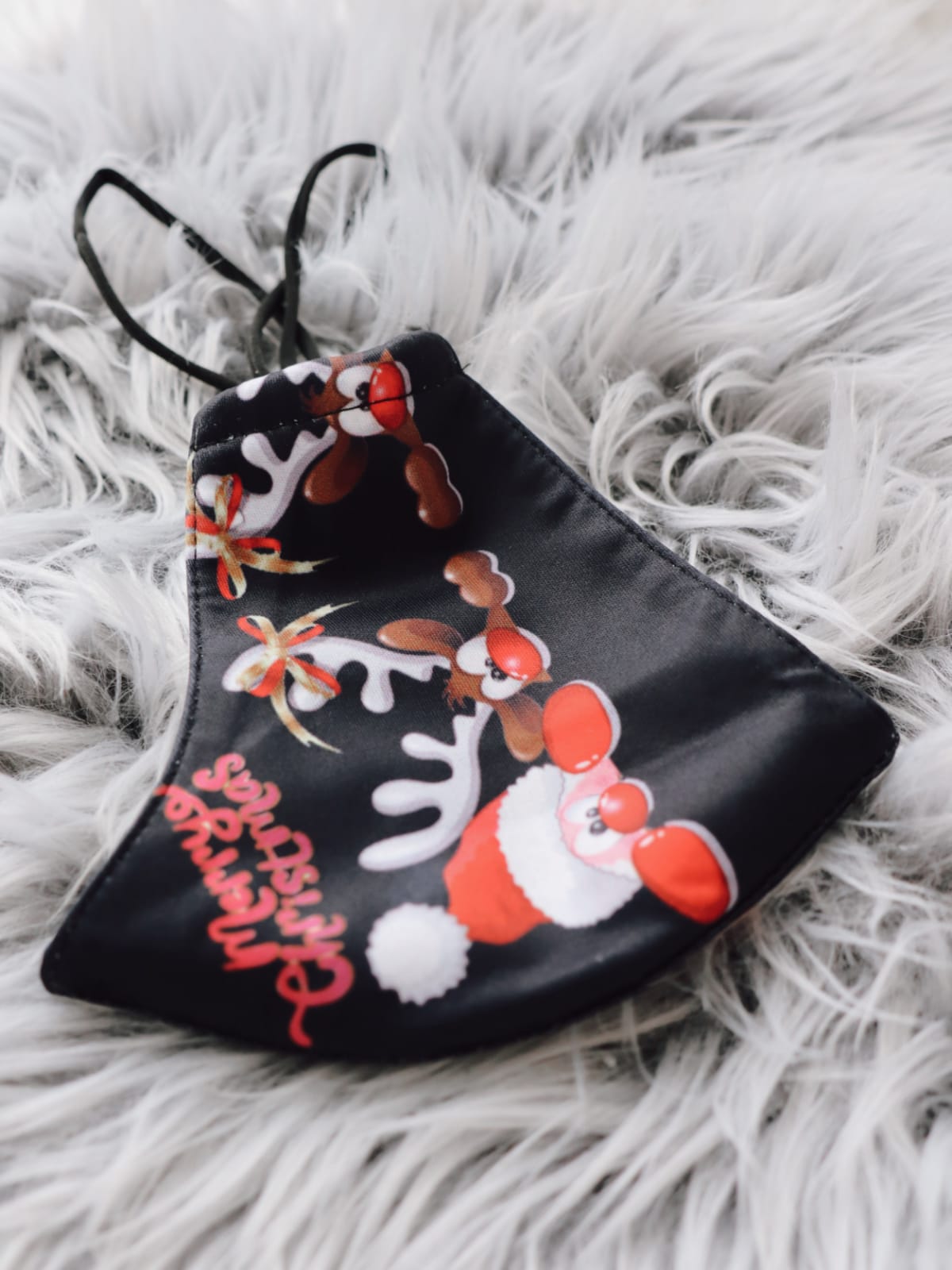 Dětská rouška Christmas - black