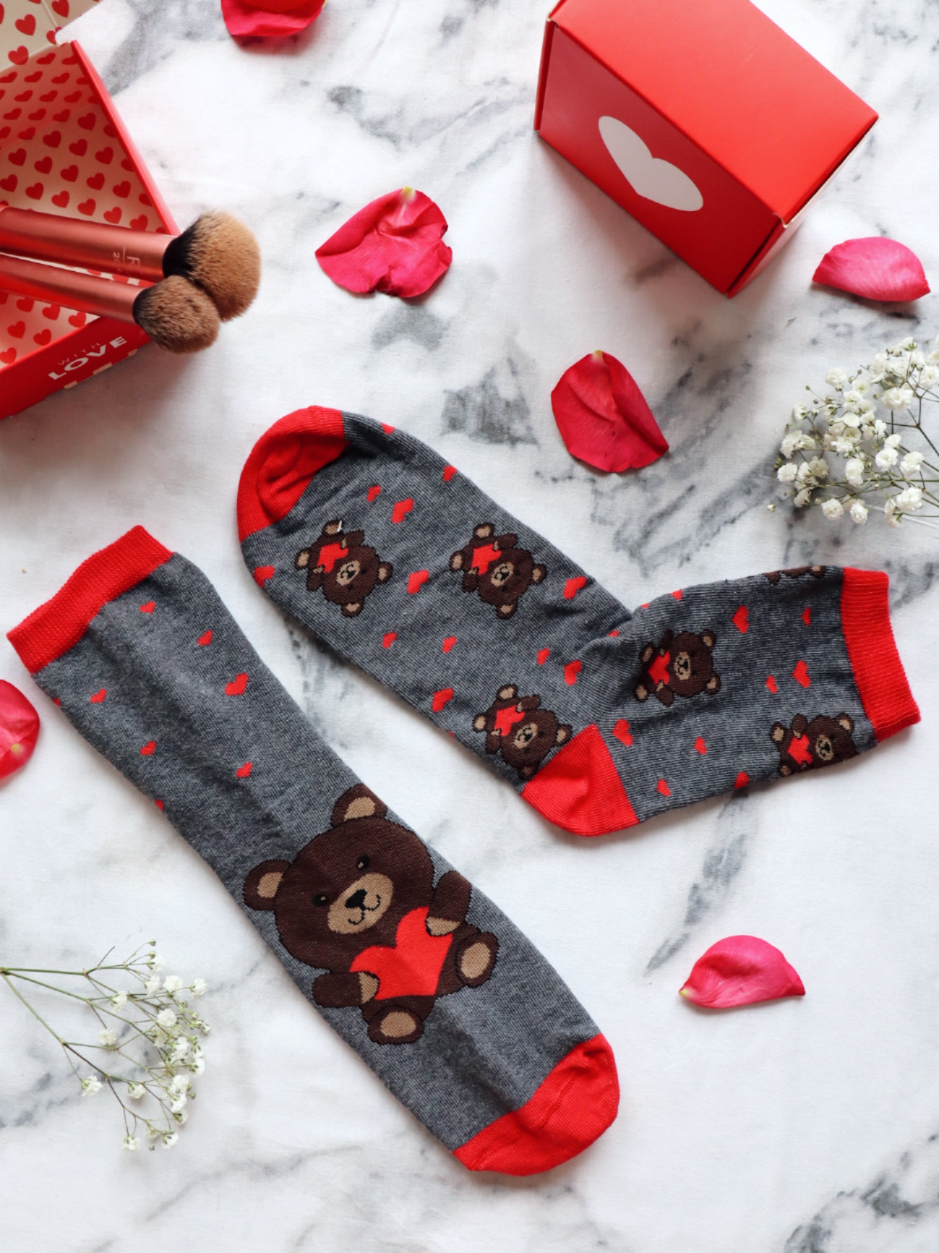 Dámské valentýnské ponožky Teddy