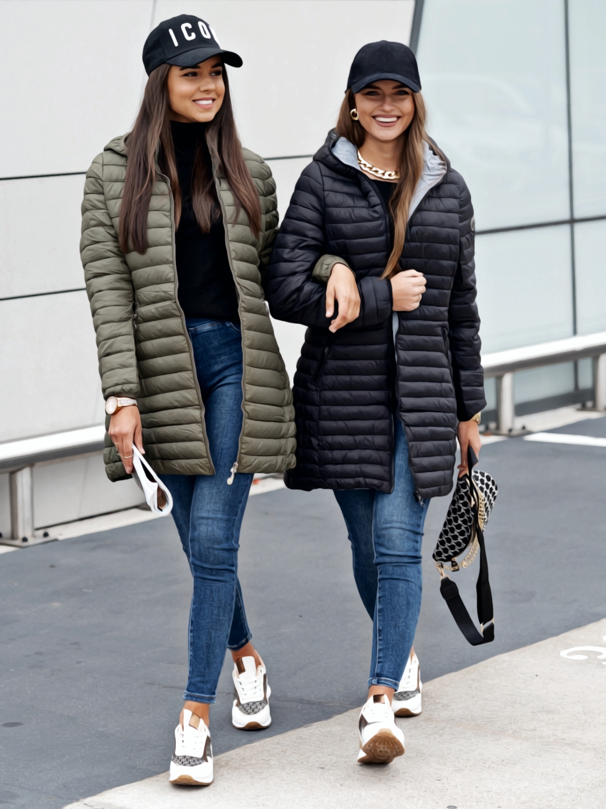 Prodloužená bunda Classy khaki
