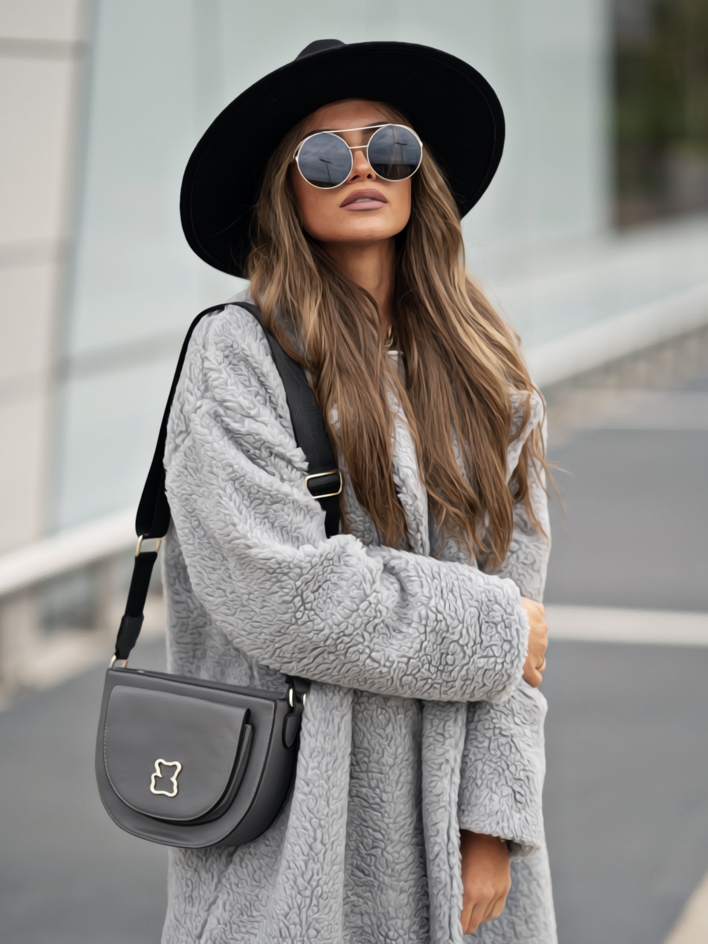 Crossbody Teddy Gray