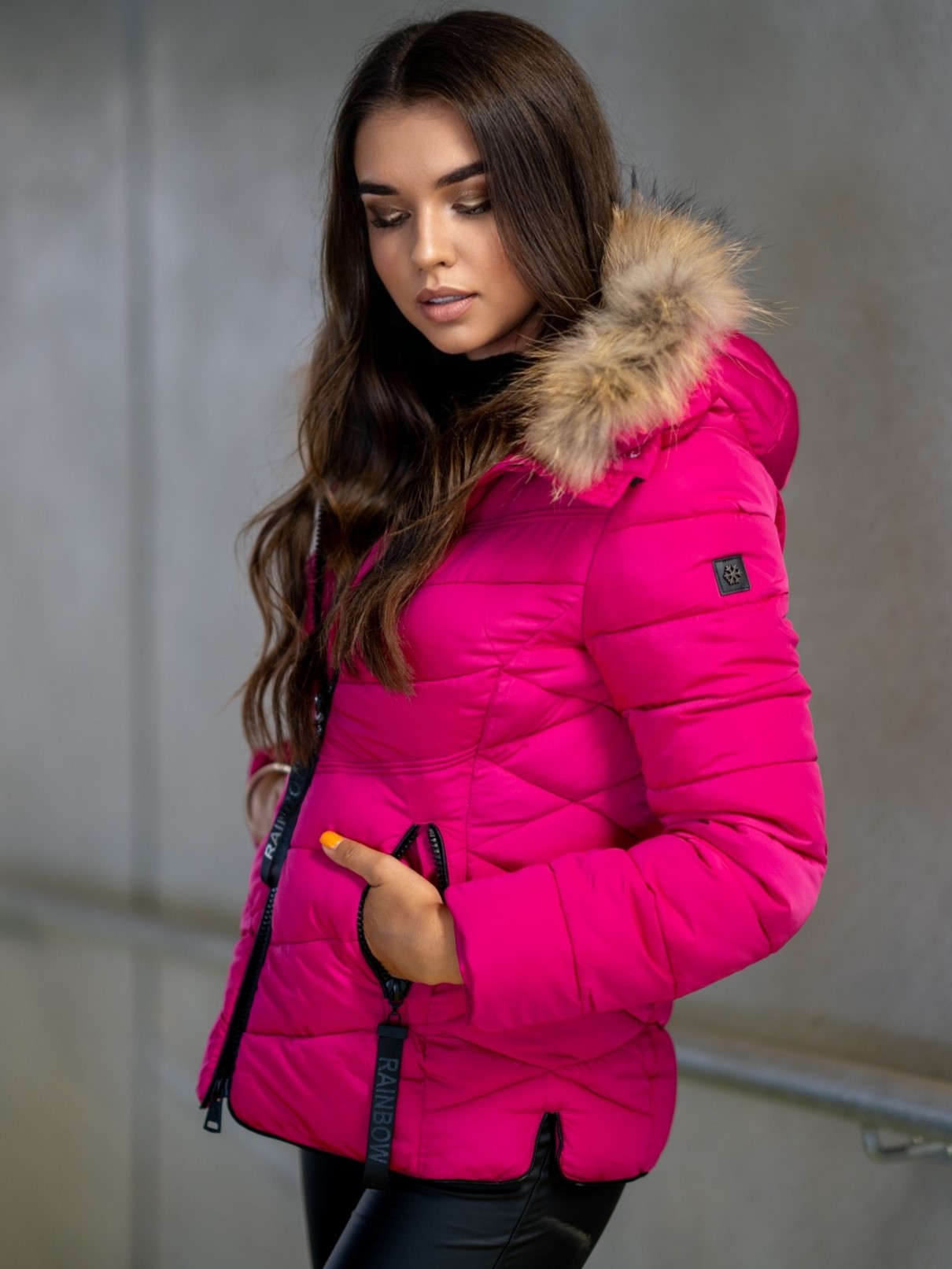 Zimní bunda Livigno malinová