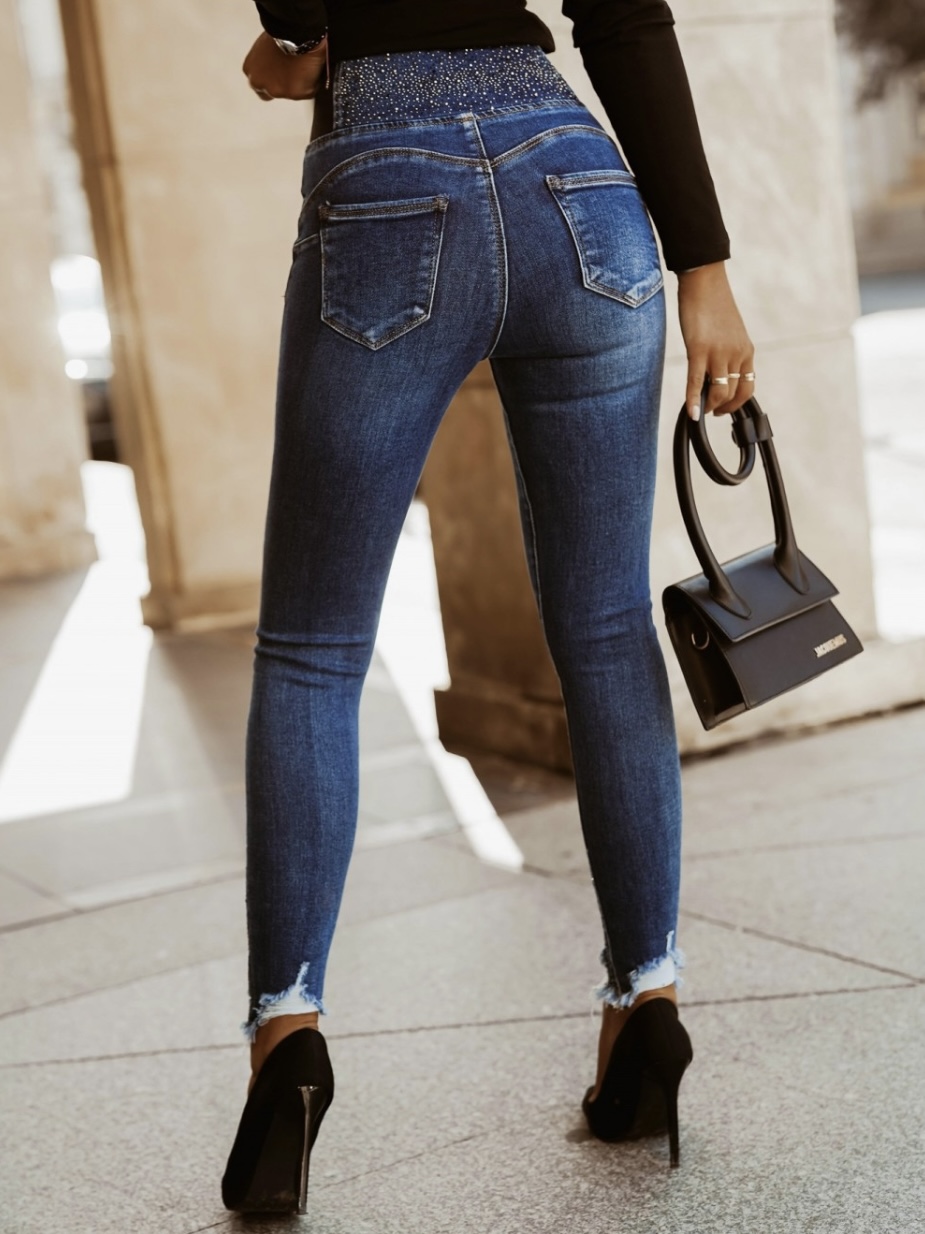Jeggings Crystal modré