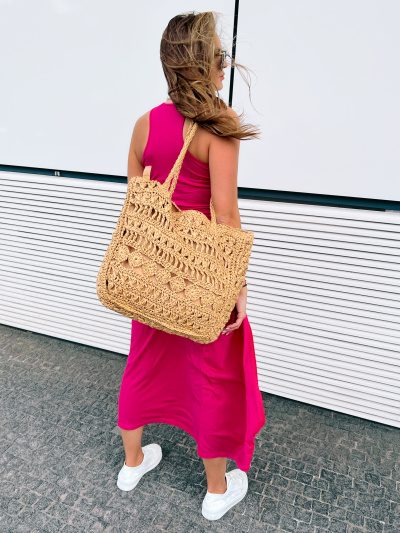 Plážová Maxi kabelka camel