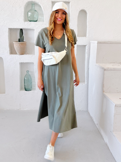 Šaty Maxi Comfy khaki