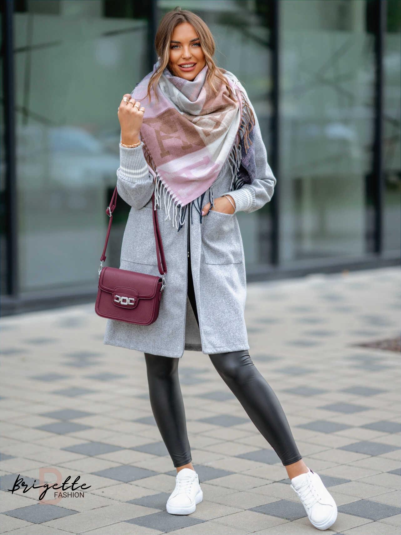 Elegantní crossbody kabelka s kamínky tmavá lila