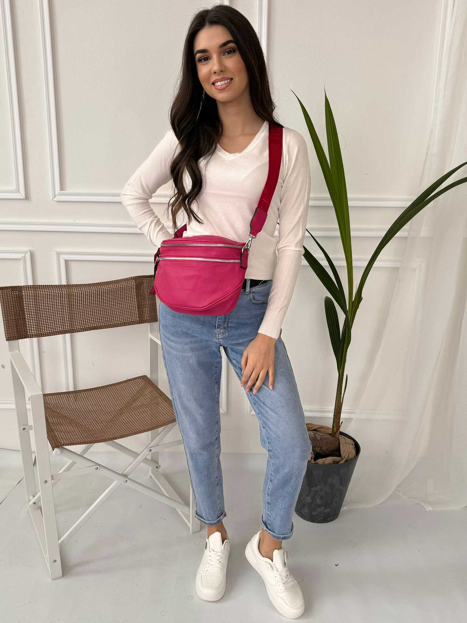 Maxi crossbody fuchsia