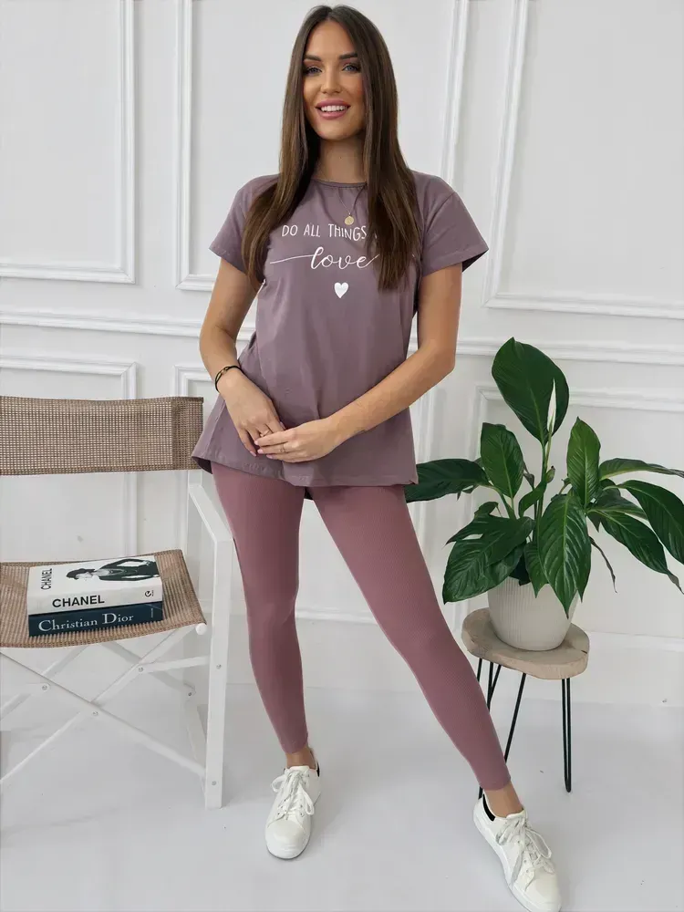 Volnočasové legíny Basic lila