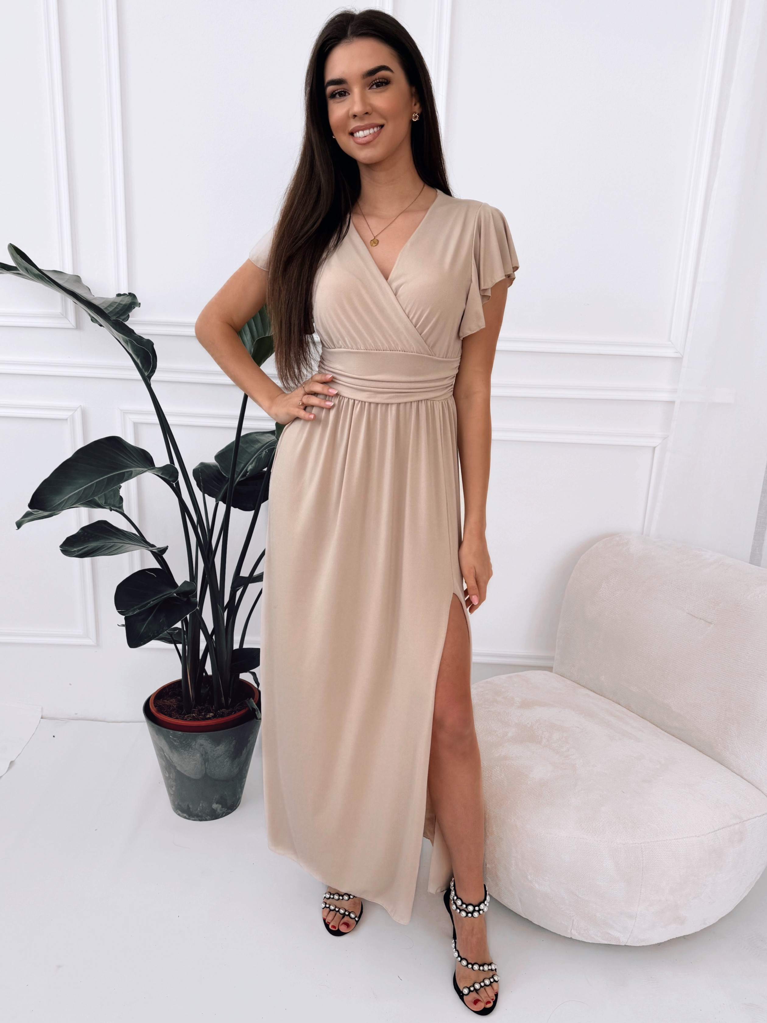Šaty Prom Girl béžové