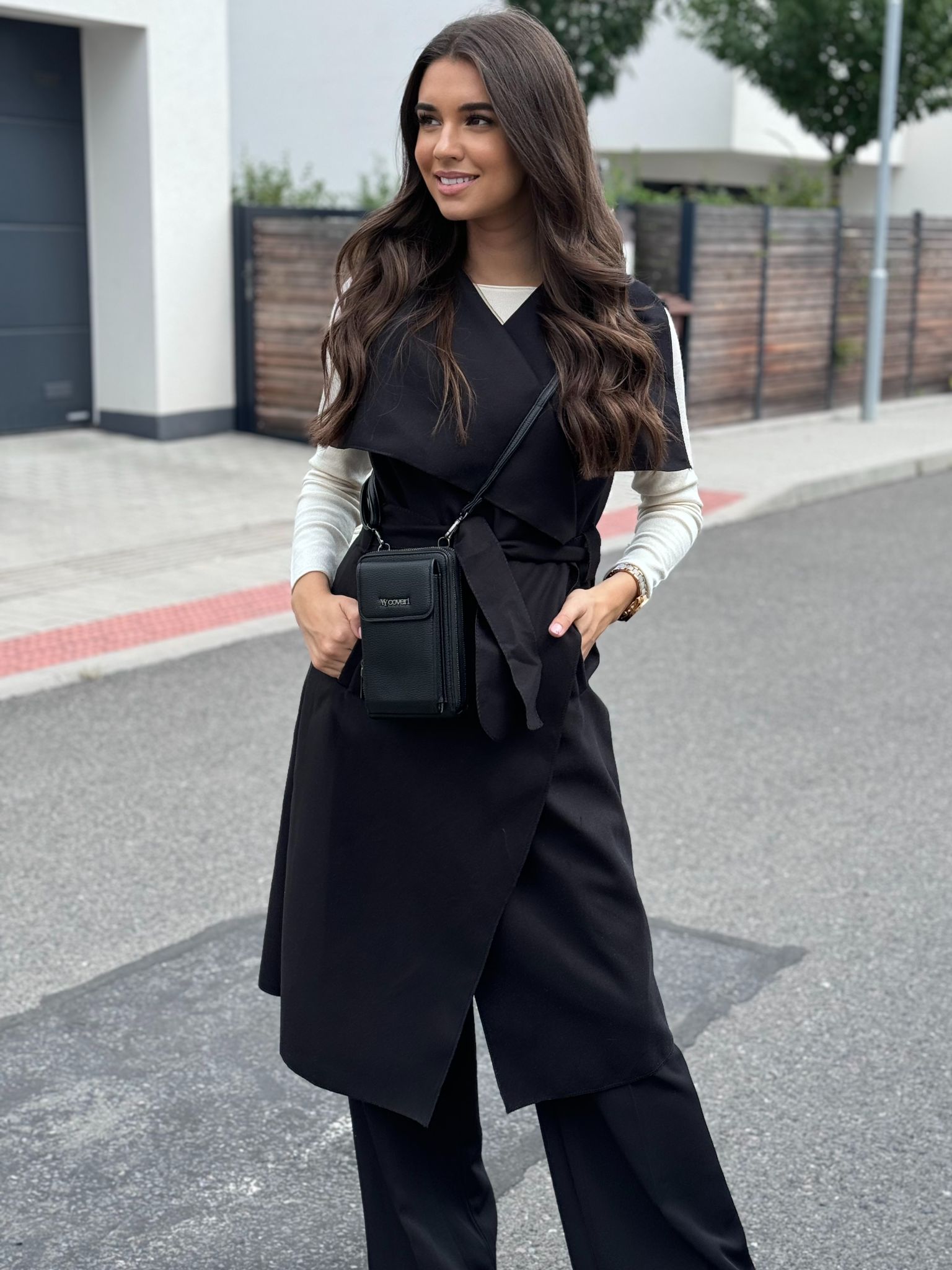 Crossbody peněženka černá