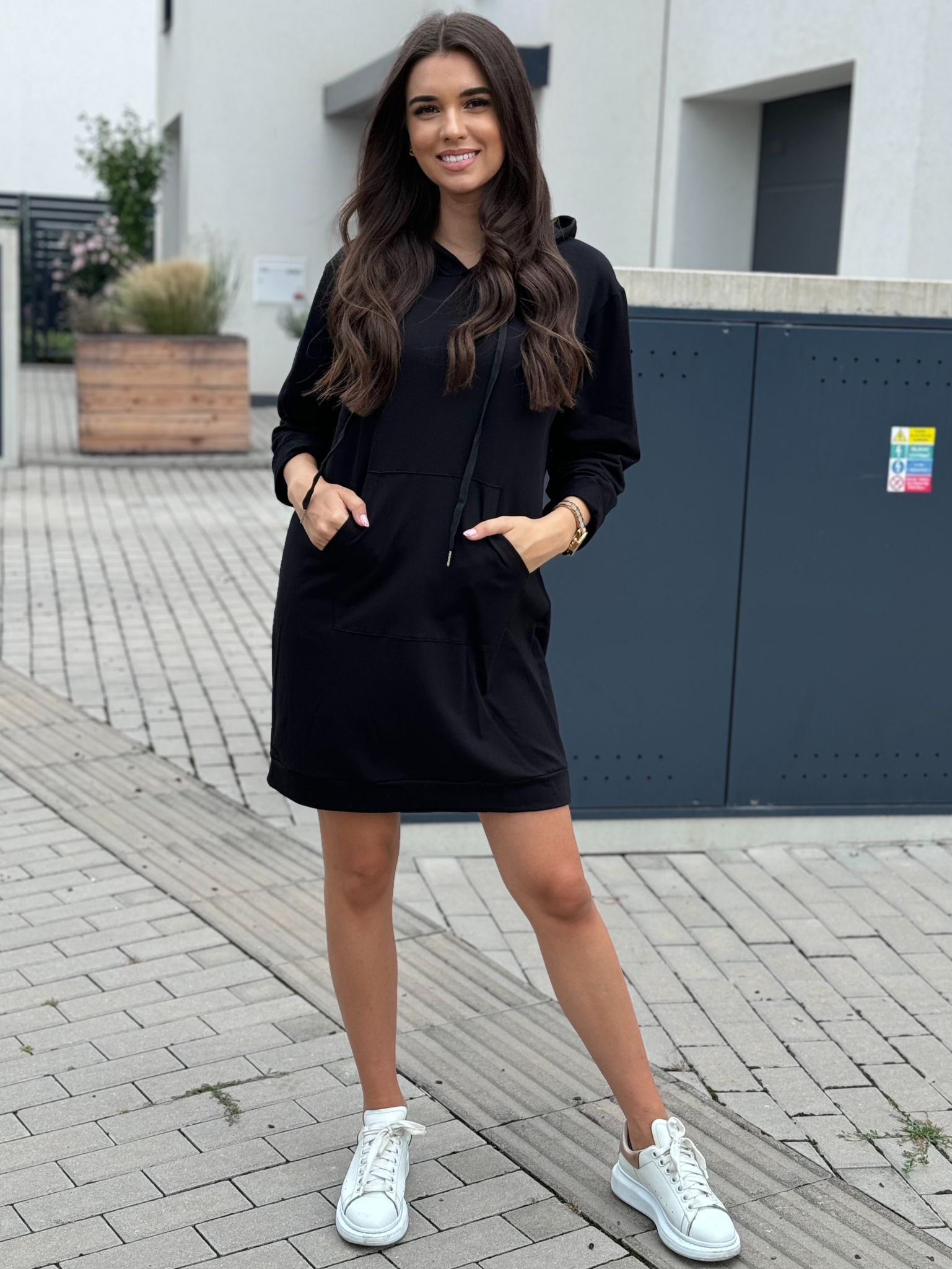 Mikinové šaty Sporty černé