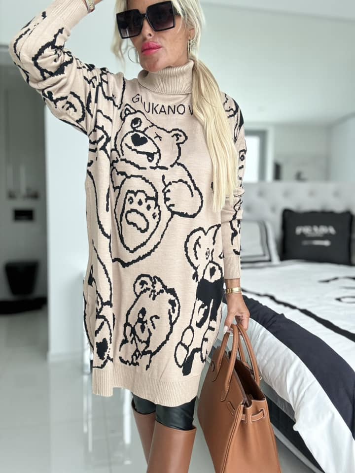 Rolák oversize Teddy béžový