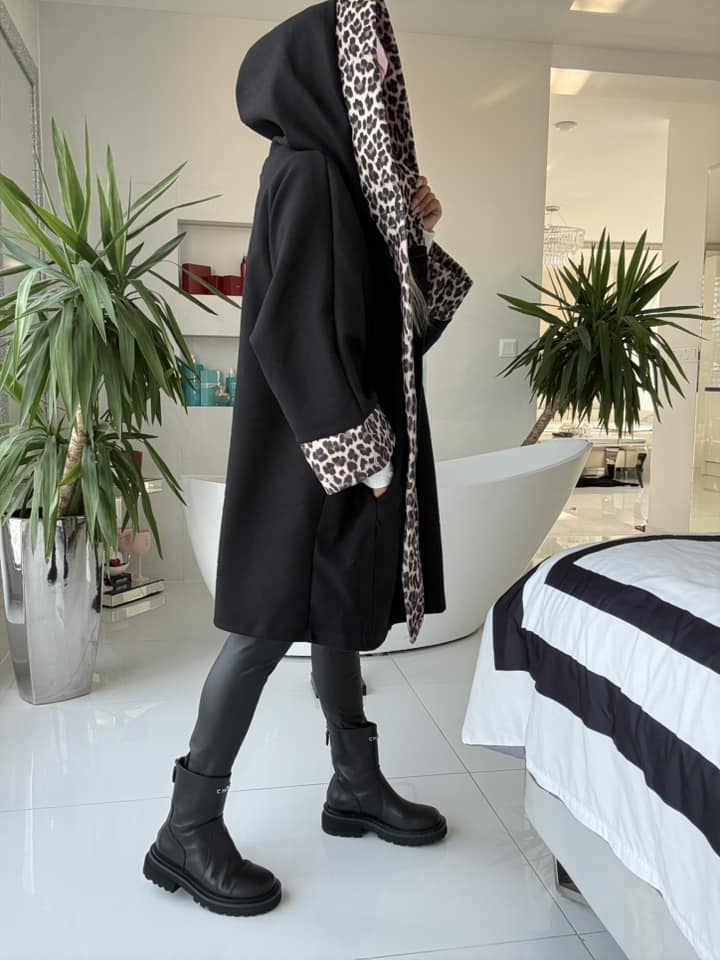 Oversize pončo - kabát Leeo