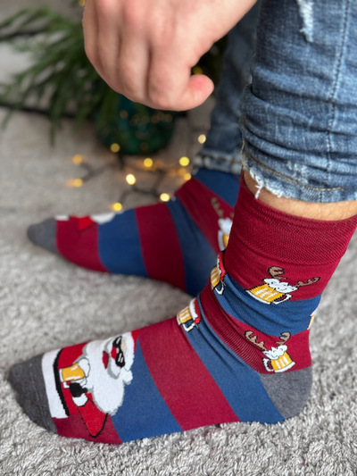 Ponožky pivní santa