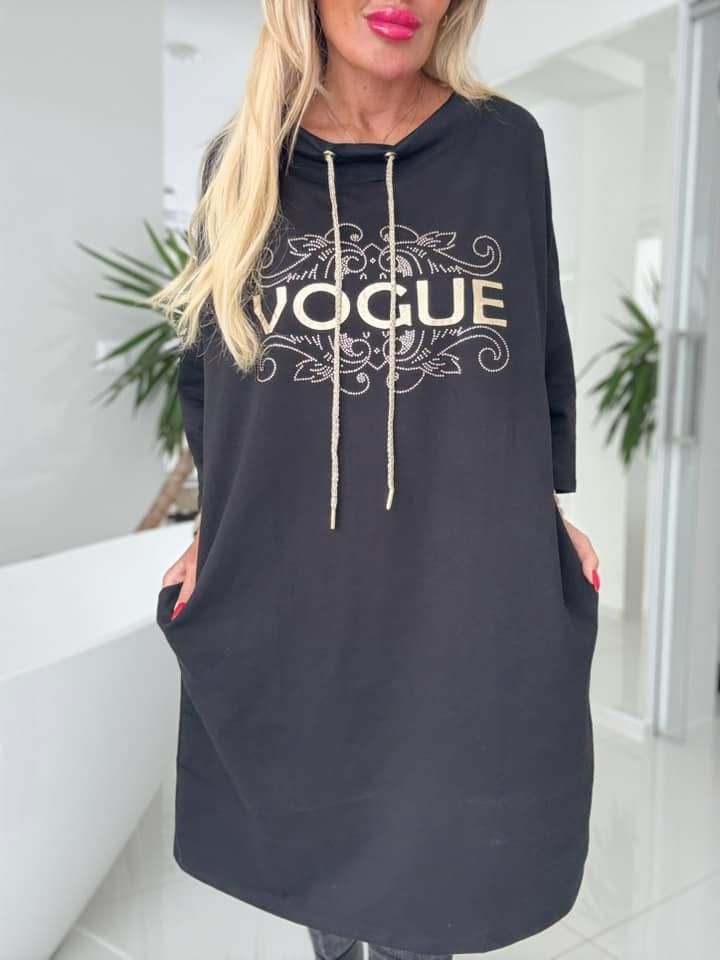 Oversize šaty Vogue černé