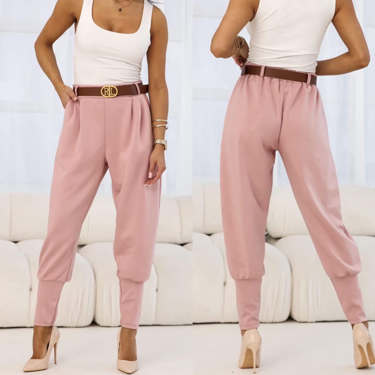 Kalhoty Stylish růžové