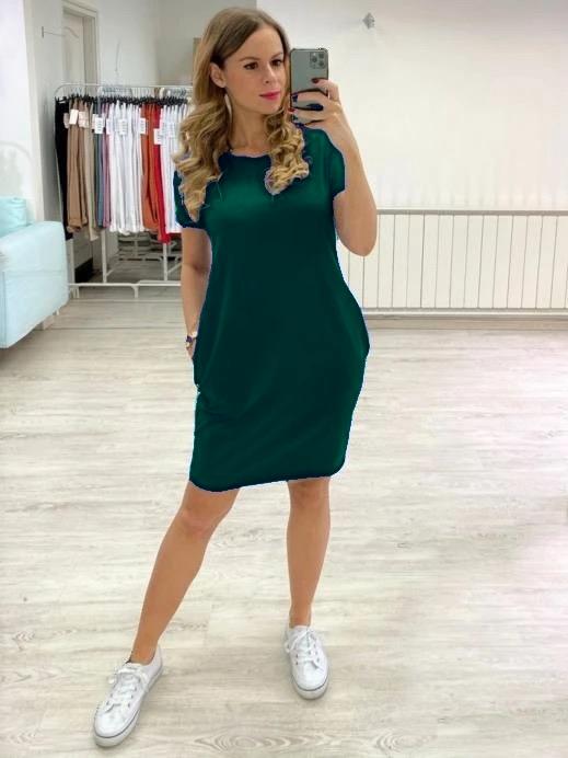 Basic šaty Sophie - smaragdové