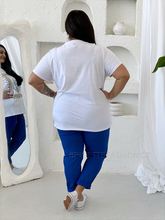 Tričko Plus size "Corals Sea" bílé