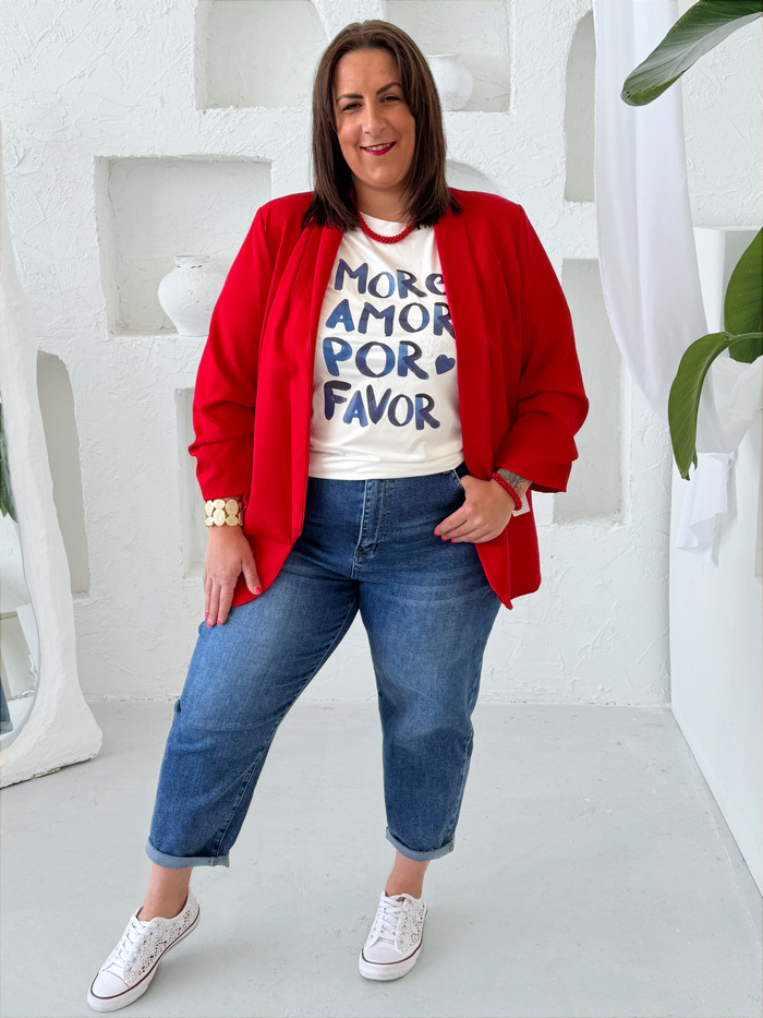 Sako větší velikost s podšívkou a červené