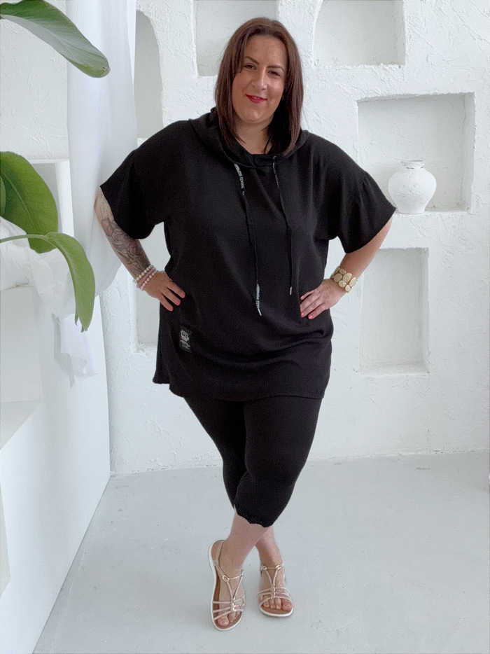 Halenka Sporty z nemačkavého materiálu černé