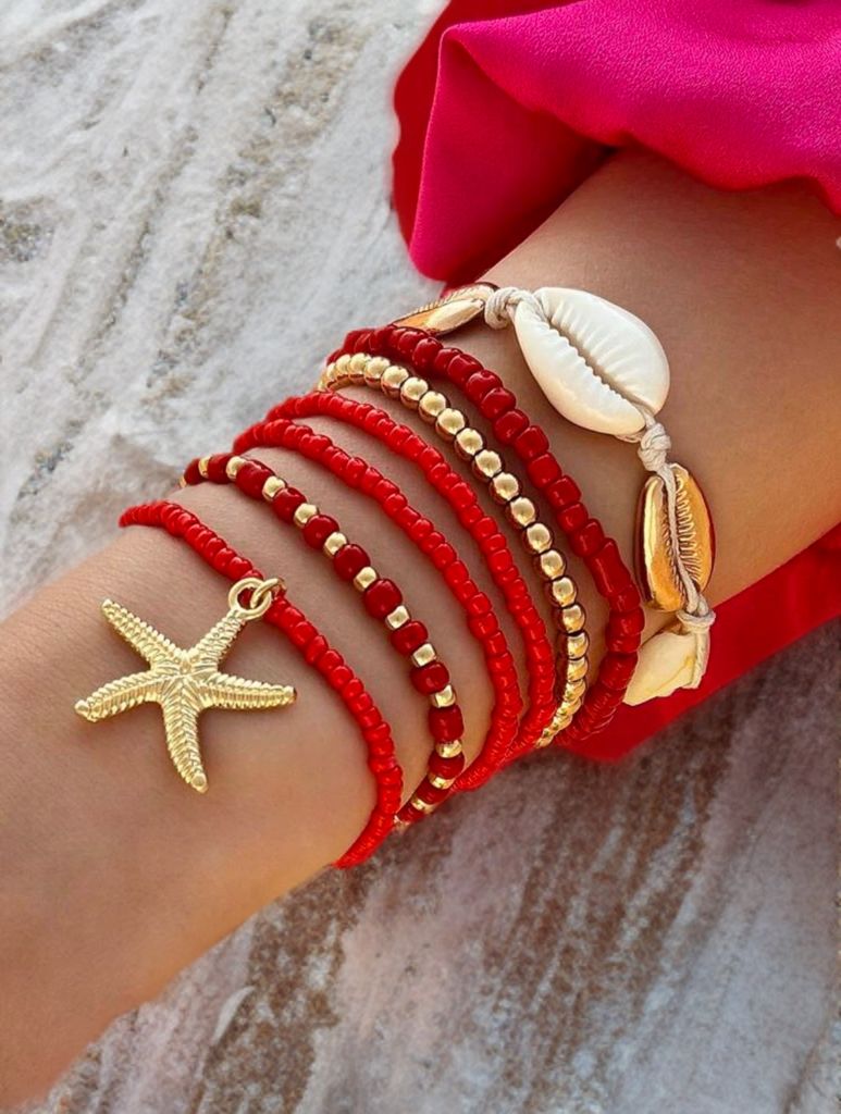 Set náramků Sea Goldie - červený
