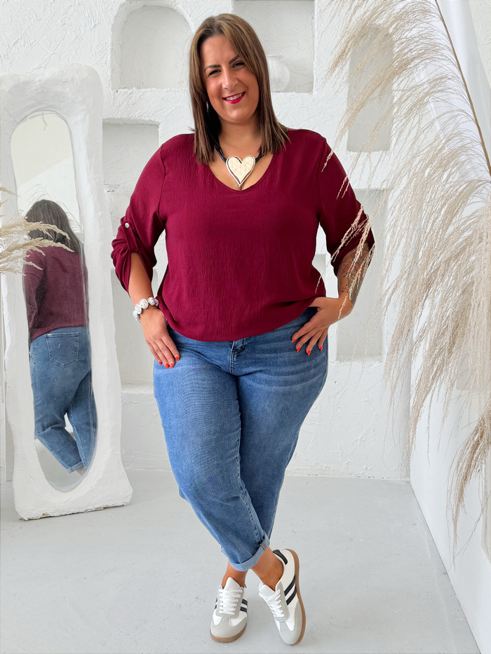 Halenka Daria do V do 3XL vínová