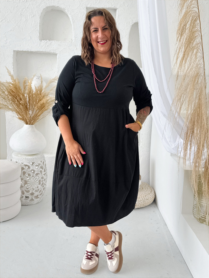 Balonové šaty Emma černé do 3XL