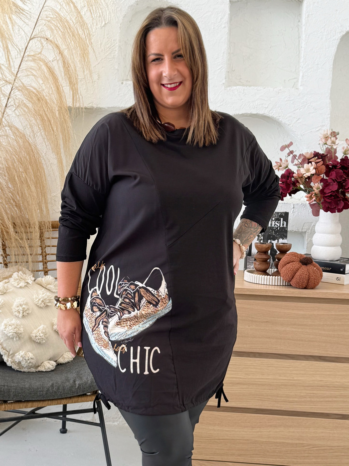 Tunikové šaty Printy Shoes do 3XL
