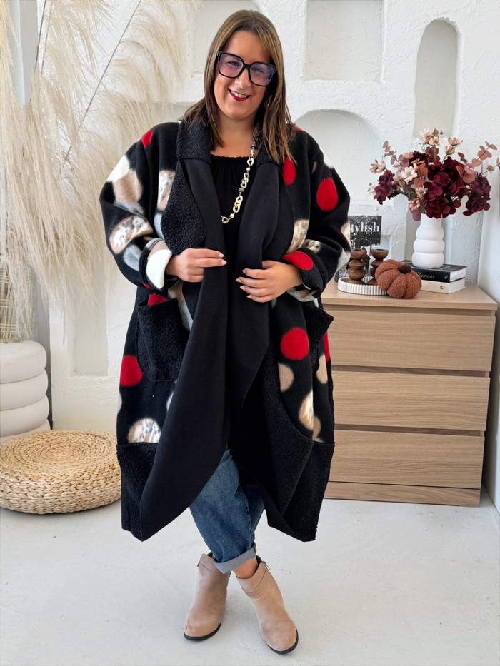 Oversize kabát Extravagance Red