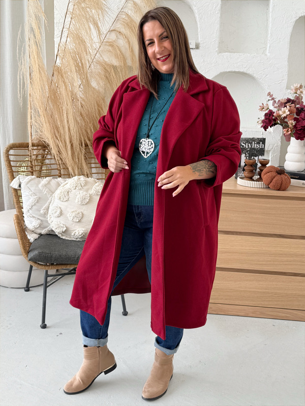 Svetr se stojáčkem Melanie do 4XL - smaragdový