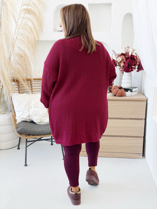 Kardigan Sofie do 5XL burgundy