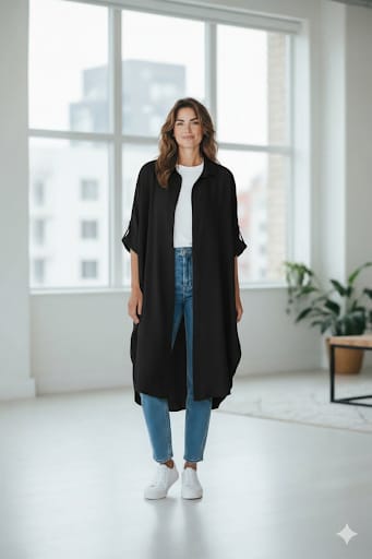 Košilové šaty Betty - černá 