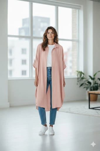 Košilové šaty Betty - růžová 