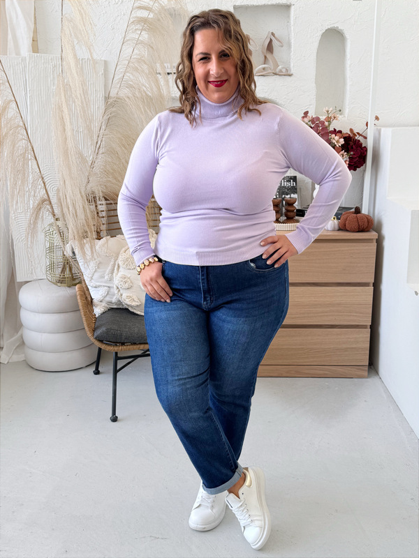 Basic rolák do 3XL lila