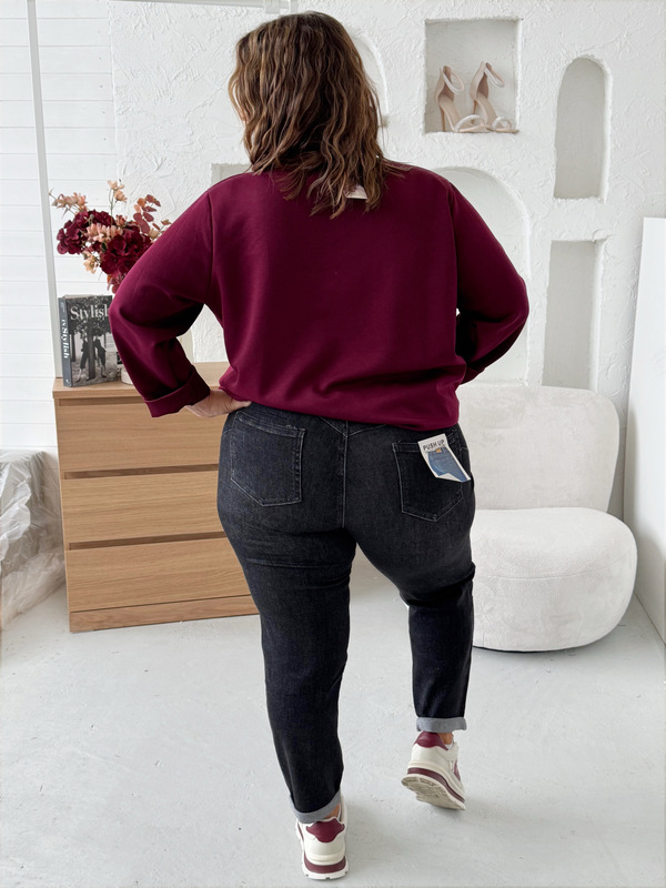 Elastické džíny Dark Grey Push up do vel.36 (5XL)