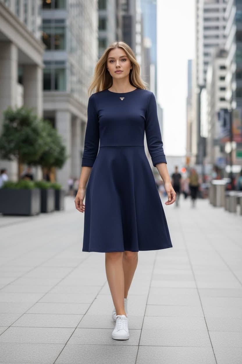 Elegantní šaty Sylvie - tmavě modrá 