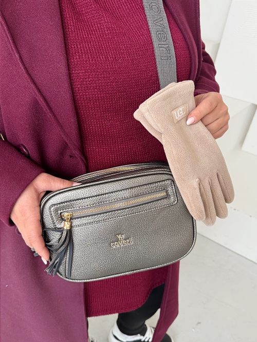 Crossbody Elena - metalické