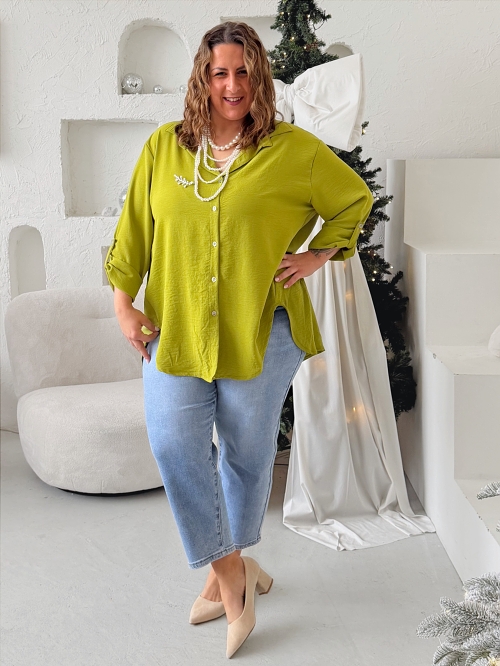 Košile Linda do 4XL - limetka