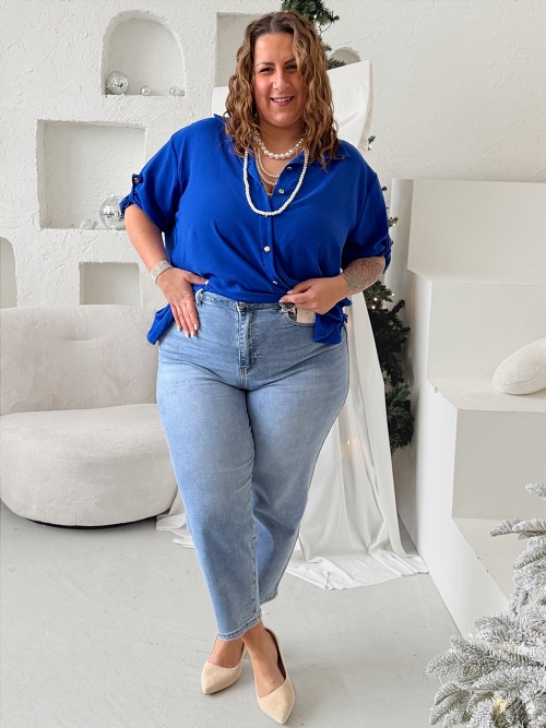 Džíny Baloon světlé Inna do 4XL