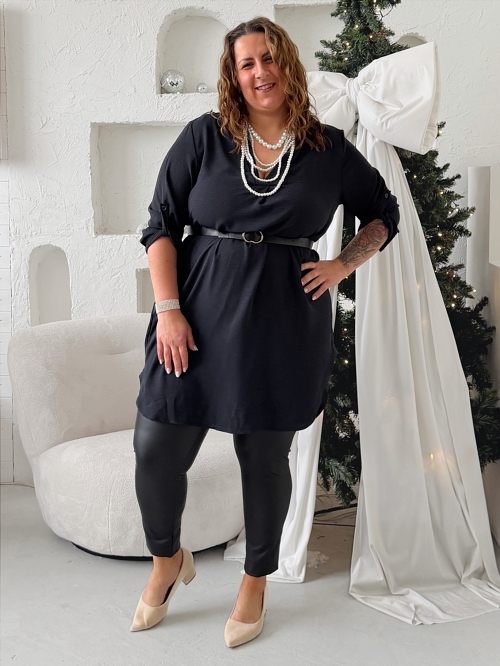 Tunikové šaty Bella do 3XL - černé