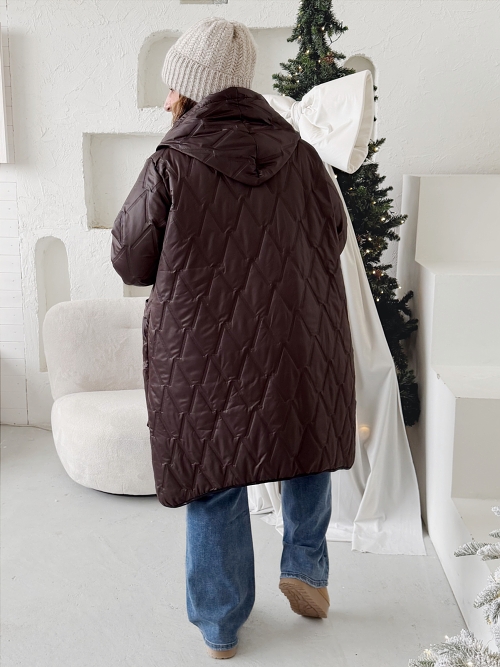 Přechodová bunda One Symbol do 4XL - čokoládová